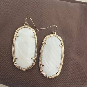 Kendra Scott Gold and White Earrings